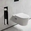 Вбудований тримач для йоржика та туалетного паперу Hansgrohe XtraStoris Rock, колір - Matt Black  56062670