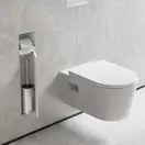 Вбудований тримач для йоржика та туалетного паперу Hansgrohe XtraStoris Rock, колір - Matt White  56062700