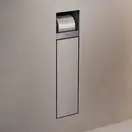 Вбудований тримач для йоржика та туалетного паперу Hansgrohe XtraStoris Rock, колір - Brushed Stainless Steel  56062800