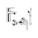 Набор смесителей для душа 3-в-1 Grohe BauEdge (цвет - хром) (123208) фото 1 Aquada.com.ua