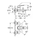 Набор смесителей для ванны 3-в-1 Grohe Bau Loop/New Tempesta (цвет - хром) (123214TM) фото 8 Aquada.com.ua
