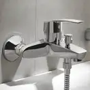 Набор смесителей для ванны 3-в-1 Grohe Eurosmart (цвет - хром) (123389М) фото 6 Aquada.com.ua