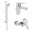 Набор смесителей для душа 3-в-1 Grohe Eurosmart Cosmopolitan S-Size (цвет - хром) (126114 S) фото 1 Aquada.com.ua