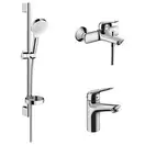 Набор смесителей для ванны 3-в-1 Hansgrohe Novus/Crometta Vario (цвет - хром) (1152019) фото 1 Aquada.com.ua