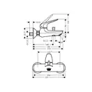 Набор смесителей для ванны 3-в-1 Hansgrohe Novus/Crometta Vario (цвет - хром) (1152019) фото 7 Aquada.com.ua