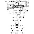 Набір змішувачів для ванни Hansgrohe EcoSmart Logis 100 / Crometta Reno (71104 + 7140 + 27289000), хром (20200002)