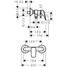 Набір змішувачів для душу Hansgrohe EcoSmart Logis 100 (71104000 + 71600000 + 26553400), хром (20200007)