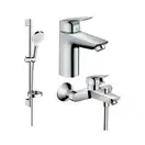 Набір змішувачів для ванни Hansgrohe EcoSmart Logis 100 (71104 + 7140 + 26553400), хром (20200008)