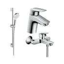 Набір змішувачів для ванни Hansgrohe EcoSmart Logis 100 (71078 + 7140 + 26534400), хром (20200009)