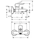 Набор смесителей для ванны 3-в-1 Hansgrohe Metris/Raindance Select E (цвет - хром) (31480112) фото 7 Aquada.com.ua