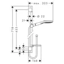 Набор смесителей для ванны 3-в-1 Hansgrohe Metris/Raindance Select E (цвет - хром) (31480112) фото 9 Aquada.com.ua