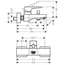 Набор смесителей для ванны 3-в-1 Hansgrohe Metropol/Croma Select E Vario (цвет - хром) (32540112) фото 5 Aquada.com.ua