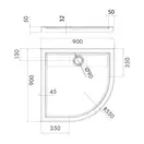 піддон Omnires Brooklyn 90x90 (BROOKLYN90/OBP)