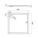 піддон Omnires Merton 80x80 (MERTON80/KBP)