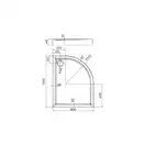 піддон Omnires Riverside 100x80 (Riverside80/100/LBP) (RIVERSIDE80/100/LBP)
