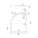 піддон Omnires Riverside 80x100 (Riverside80/100/PBP) (RIVERSIDE80/100/PBP)