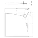 піддон Omnires Stone 90x90 (STONE90/KBM)
