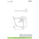 Душовий піддон Argos A 100x100 см, RADAWAY (4AA1010-01)