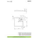Душовий піддон Argos C 80x80 см, RADAWAY (4AC88-01)