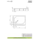 Душовий піддон зі з'ємною панеллю Delos D 90x75 см лівий, RADAWAY (4D97514-03L)