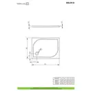 Душовий піддон Delos D 90x75 см, RADAWAY (4D97545-03)