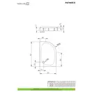 Душовий піддон Patmos E 100x80 см правий, RADAWAY (4P81155-03R)