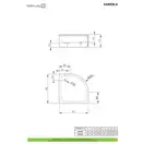 Radaway Samos A Душовий піддон 90x90 см, білий (4S99300-03)