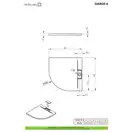 Душовий піддон Giaros A 90x90 см, RADAWAY (MKGA9090-03)
