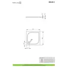 Radaway Delos C Душовий піддон 90x90 см, білий (SDC0909-01)