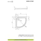 Душовий піддон Doros A Stone Anthracite 90x90 см, RADAWAY (SDRA9090-01-64S)