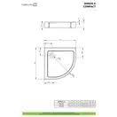 Душовий піддон Doros A Compact 90x90 см, RADAWAY (SDRA9090-05)