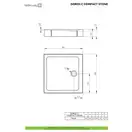 Душовий піддон Doros C Compact Stone Anthracite 90x90 см, RADAWAY (SDRC9090-05-64S)