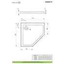 Radaway Doros PT Душовий піддон 100x100, білий (SDRPT1010-01)