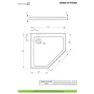 Radaway Doros PT Душовий піддон, Stone White 90x90 см (SDRPT9090-01-04S)