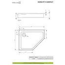 Душовий піддон Doros PT E Compact 100x90 см правий, RADAWAY (SDRPTP1090-05R)