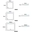 Rea Savoy Душовий піддон 90x90, чорний (REA-K4803)