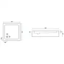 Rea Savoy Душовий піддон 90x90, чорний (REA-K4803)