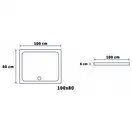 Душевой поддон REA SAVOY 80X100 WHITE (REA-K5332)