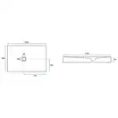 Душевой поддон REA WHITE ROCK 90 X 120 (REA-K5582)