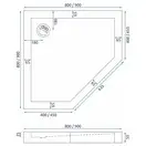 Душевой поддон REA DIAMOND 90X90 WHITE (REA-K6522)
