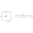 Душевой поддон REA STONE 90X90 BLACK (REA-K9601)