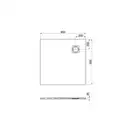 Душовий піддон Roca Ignis, 90x90, білий (AP70238438401100)