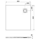 Піддон Roca Ignis 90x90, Cemento (AP70238438401300)