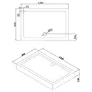 Душовий піддон Volle Libra 120х80х13,5 см, в комплекті з сифоном 10-22-908tray