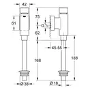 Grohe Rondo Смывное устройство для писсуара, хром (37346000)