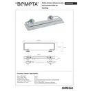 Поличка скляна 104102202 Omega : з відкидним бортиком 300x55x130 mm Bemeta Чехія