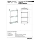 104202132 OMEGA:поличка скляна потрійна з бортиком Bemeta Чехія (104202132)