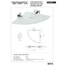 132102012 BETA Скляна поличка кутова  Bemeta (132102012)
