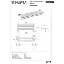 Поличка для рушників 132205072 BETA 655 mm Bemeta Чехія
