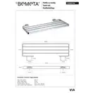 Поличка для рушників 135002182 VIA 500х200х205 мм Bemeta Чехія